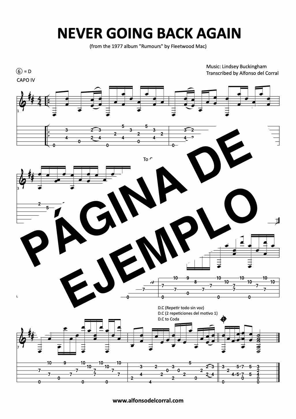 Never going back again pdf